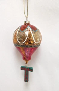 Anthropologie Ornament Monogram T Hot Air Balloon - Picture 1 of 1