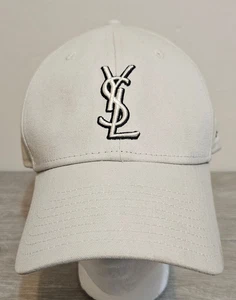 Saint Laurent New Era YSL Collaboration Curved Brim Baseball Hat Cap White Ecru - Picture 1 of 15