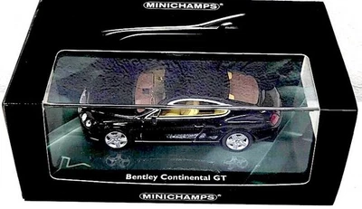 Modellino auto Minichamps 1/43 Bentley Continental GT nero pressofuso - Immagine 1 di 4