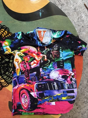 VLONE X JUICEWRLD COSMIC SPACE GALAXY ALL-OVER PRINT JUICE WRLD T-SHIRT - Image 1 of 4