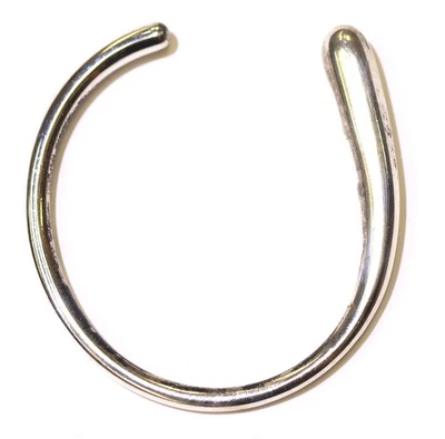 925 sterling silver bangle bracelet cuff 31.7g 8" estate vintage adjustable - Image 1 of 4