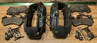 04-10 VW Touareg Brembo 17Z 6-Piston Front Left Right Brake Loaded Calipers Pads - Image 1 of 4