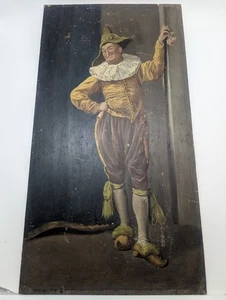 Peinture Huile sur panneau représentant un troubadour, Tableau 19e Siècle ? - Bild 1 von 11
