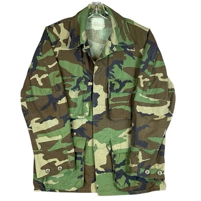 US Military ARMY Camouflage Woodland Fatigue Combat Jacket NATO Medium Regular - Image 1 of 4