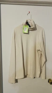 Maglione uomo Houston bianco collo tartaruga taglia XL colore panna - Foto 1 di 7