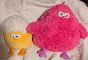 2 Pollos Miniso Fat DunDun Peluche 12"/10" Rosa/Amarillo - Imagen 1 de 11