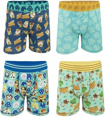 Animal Crossing Boys Boxer Briefs - 4-Pack Underwear Spandex Comfortable (6) - Image 1 of 4
