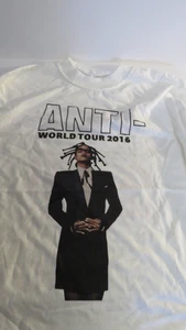 Neu ohne Etikett Rihanna 2016 Anti World Tour weiße Grafik 2-seitiges Langarm-T Größe S - Bild 1 von 5