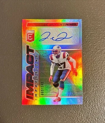 2021 Elite J.C. JC Jackson Impact Impressions Autograph /149 Rookie RC Patriots  - Image 1 of 2