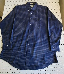 Vtg 90s L.L. Bean XL Tall 17.5-35 Plaid Button-Down Shirt USA Made NWOT - Picture 1 of 17