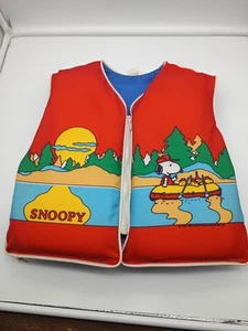 Chaleco salvavidas vintage 1965 Snoopy Peanuts Stearns niño joven talla 24-29  - Imagen 1 de 10