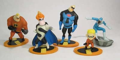 Lote de 5 figuras PVC Pixar Los Increíbles 2004 Disney Store Foto 1 de 3