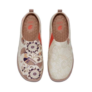 Women Size 5-11 UIN Slip On Shoes Canvas Comfortable Loafer "The Elegant Hoopoe" - Picture 1 of 7