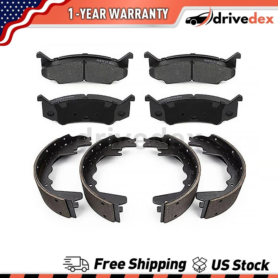 Pastillas de freno y zapatas semimetálicas delanteras traseras para Dodge B2500_DV 1995 1996 1997 Foto 1 de 4