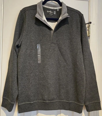 Пуловер для гольфа флисовый средний вес 1/4 на молнии Walter Hagen Perfect 11 Pique черный S - Изображение 1 из 4