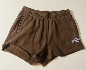 NEW! playboy by pacsun Women Brow Fleece Shorts Size Small S NEW WITH TAGS - Picture 1 of 4