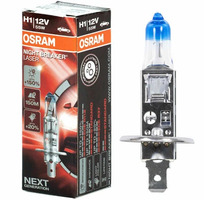 OSRAM  H1 NIGHT BREAKER LASER Most Powerful Halogen Bulbs 150% NEXT GENERATION - Imagem 1 de 4