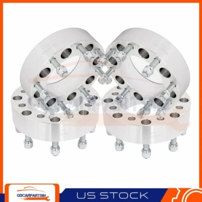 (4) 2" 8x6.5 to 8x180 Wheel Adapters Fits Chevrolet Silverado GMC Sierra 2500 HD - Image 1 of 4