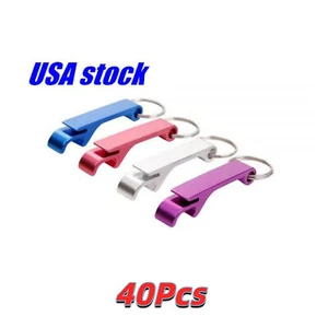 40pcs/Lot Bottle Opener Key Ring Chain Keyring Keychain Metal Beer Bar Tool Claw - Picture 1 of 9