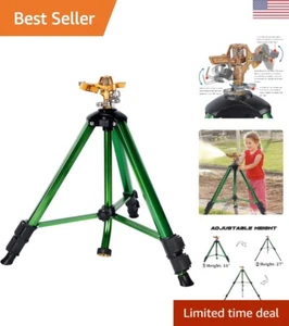 Impact Sprinkler Head on Tripod Base, Heavy Duty Lawn Sprinkler, 360 Degree L... - Picture 1 of 8