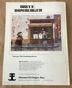 Bruce Bomberger in der Ettinger Galerie Ausstellung Anzeige 1977 Vintage Kunst Zeitschrift Druck - Bild 1 von 1