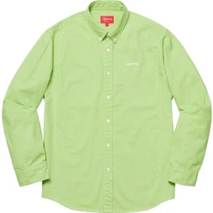 Supreme Washed Twill Shirt Lond Sleeve Pale Green M A000874 - Picture 1 of 9