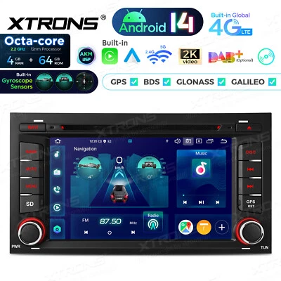 7" Octa Core Android 14 Car Radio GPS Navi DVD DSP 4G LTE 64G WIFI for SEAT LEON - Image 1 of 4
