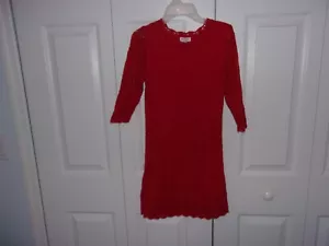 Mädchen Kleid von Cat & Jack, Gr. 7/8, nagelneu, rot gehäkelt, hübsch. - Bild 1 von 4
