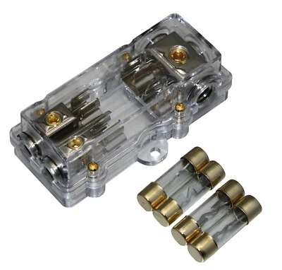 AGU Fused Distribution Block 4 6 8 10 Gauge 4Pcs 60A Fuses Psf-47N - Image 1 of 4