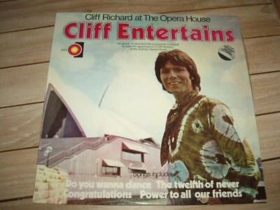 CLIFF RICHARD  *RARE OZ  1st Press 12" LP ' CLIFF ENTERTAINS ' 1973 VGC - Image 1 of 2