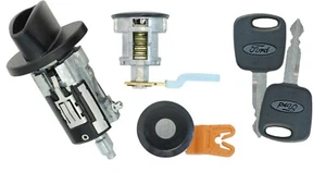 Ford Explorer 2000 Ignition & 2 Black Door Locks with 2 Ford Transponder Keys - Picture 1 of 6