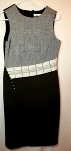 Calvin Klein Black Sleeveless Sheath Dress Size 4 NWT - Picture 1 of 2