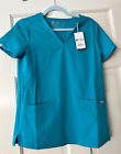 Nwt Figs Casma Three Pocket Scrub Top Xs Teal Blue