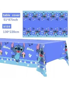 Large Disney Lilo & Stitch Tablecloth Birthday Party Tablecover Decor Tableware - Picture 1 of 6