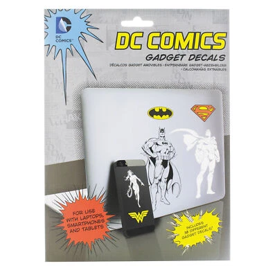 DC COMICS GADGET DECALS Licensed Superhero Laptop Iphone Stickers *FREE DELIVERY - Image 1 of 3