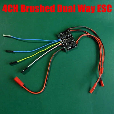 For RC Tank Car 16:1 4CH Dual Way Brushed ESC Motor Electronic Speed Controller - Image 1 of 3