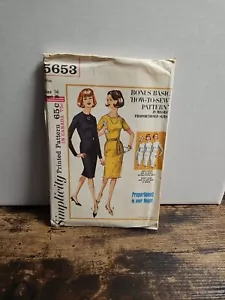 5653 Vintage Simplicity SEWING Pattern Misses One Piece Dress 14 1961 Shopping - Picture 1 of 2