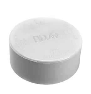 NDS 4P06 PVC S&D Cap, 4-Inch, Makes Solvent-Weld Connections, for Use with 4-Inc - Picture 1 of 2