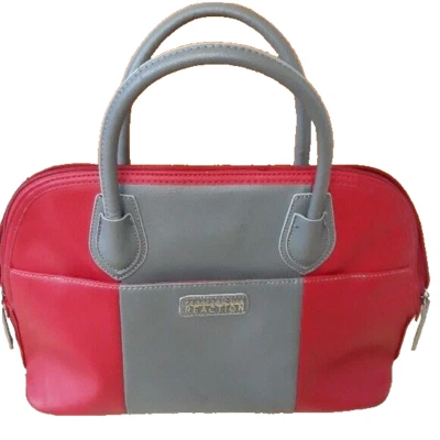 Bolso de mano Kenneth Cole Reaction para mujer de cuero negro azul con doble asa Foto 1 de 4