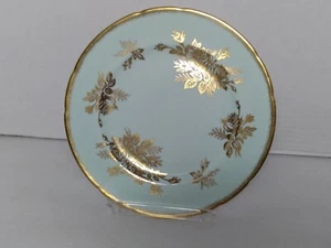 SU APPUNTAMENTO A SUA MAESTÀ LA REGINA PARAGON PIATTO INSALATA 8" ORO VERDE MENTA - Foto 1 di 9
