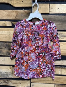 Girls Hannah Andersson Flower Power Long Sleeve Cotton Dress Size 110 US 5 - Picture 1 of 8
