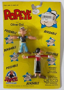 POPEYE & OLIVENÖL BIEGBARE FIGUREN JESCO 1988 KÖNIG NR. 1415 auch beweglich! - Bild 1 von 2