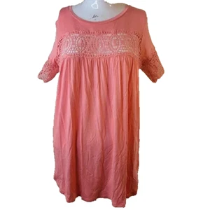 NEW Cupio Small blouse knit crochet sheer tunic shirttail stretch shirt NWT - Picture 1 of 8