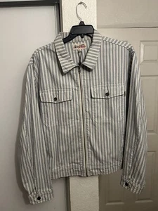 Stussy Striped Garage Jacket Xl Workgear - Picture 1 of 5