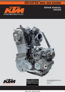 KTM 2000 - 2003 250 400 450 525 SX MXC EXC RACING WORKSHOP REPAIR SERVICE MANUAL - Picture 1 of 3