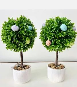Target Bullseye Playground Spring Easter 2023 Small Easter Egg Topiary Set of 2 - Picture 1 of 1