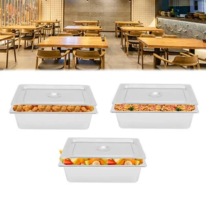 Sartenes de mesa de vapor profundas de 3 piezas-6 pulgadas con tapa sartén de hotel de acero inoxidable de tamaño completo - Imagen 1 de 12