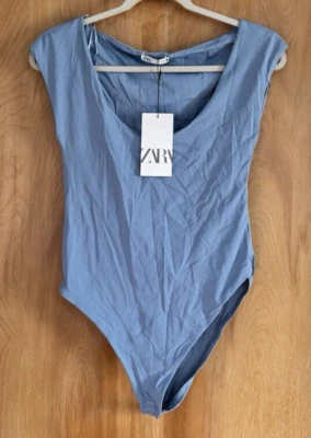 Женский боди из полиамида Zara размер L океанский синий новый с ценниками - Изображение 1 из 3