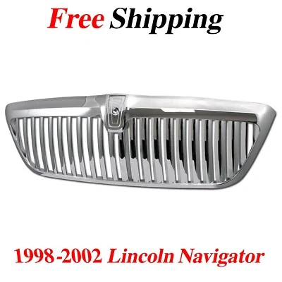 For 1998-2002 Lincoln Navigator Vertical Front Bumper Grille Chrome Foto 1 de 2