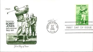 FDC 1981 - Honoring Bobby Jones, Golf Immortal - Pinehurst, NC - F33470 - Picture 1 of 2